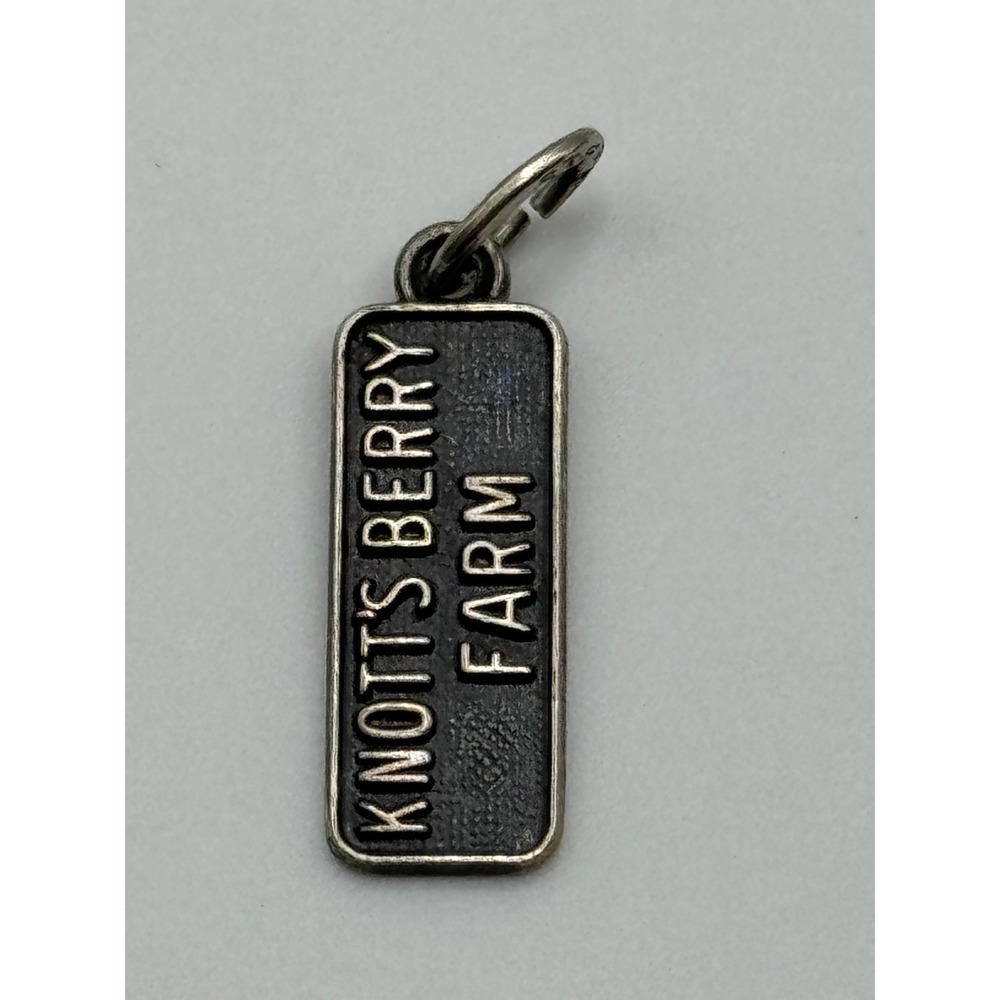 Vintage Beau Sterling Silver Knott's Berry Farm CA California Tag Charm